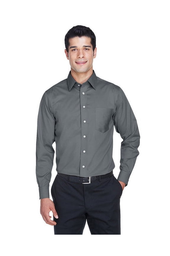 Men's Tall Crown Woven Collection® Solid Stretch Twill - GRAPHITE - XLT