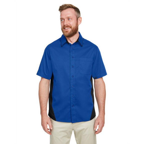 Men's Tall Flash IL Colorblock Short Sleeve Shirt TR ROYAL/ BLACK 2XT