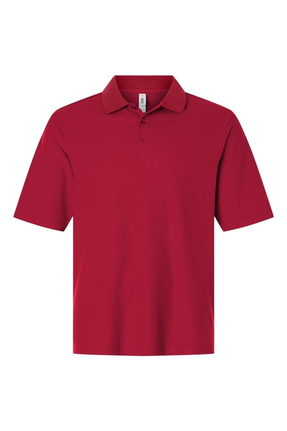 CORE365 CE106T Men's Tall Resolve CVC Performance Pique Polo-Classic Red-2XLT