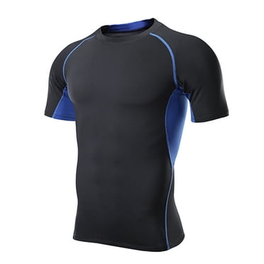 Men's Compression Shirts - Short Sleeve Workout Tops, Moisture-Wicking, 4-Way Stretch For Sports & Gym