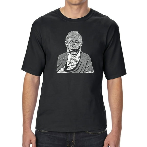 Men's Tall and Long Word Art T-shirt - Buddha