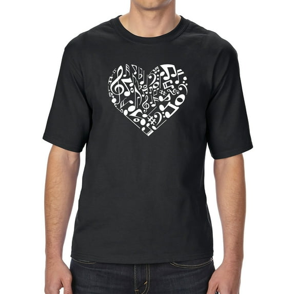 Men's Tall and Long Word Art T-shirt - Heart Notes