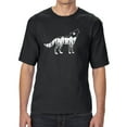 thumbnail image 1 of LA Pop Art  Men's Tall Word Art T-shirt - Howling Wolf LT, 1 of 2