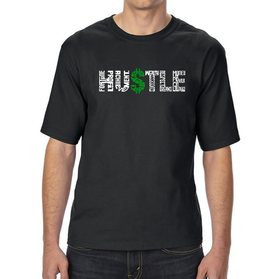 Men's Tall and Long Word Art T-shirt - Hustle