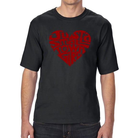 Men's Tall and Long Word Art T-shirt - Just a Small Town Girl