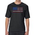 thumbnail image 1 of Men's Tall and Long Word Art T-shirt - Land of the Free American Flag, 1 of 2