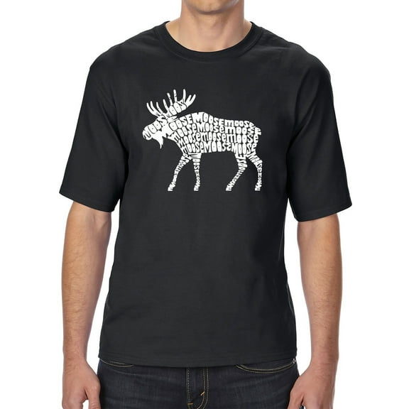 Men's Tall and Long Word Art T-shirt - Moose