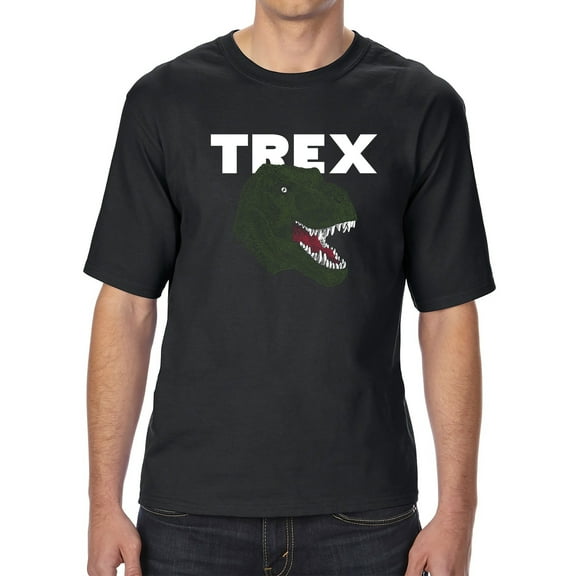 Men's Tall and Long Word Art T-shirt - T-Rex Head