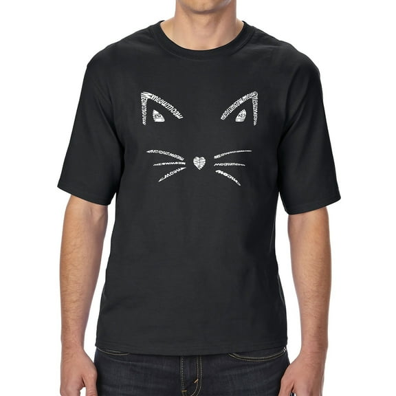 Men's Tall and Long Word Art T-shirt - Whiskers
