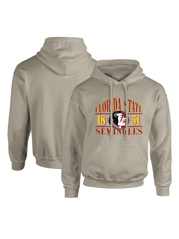 Men's Tan Florida State Seminoles Upper Arch Letters Pullover Hoodie