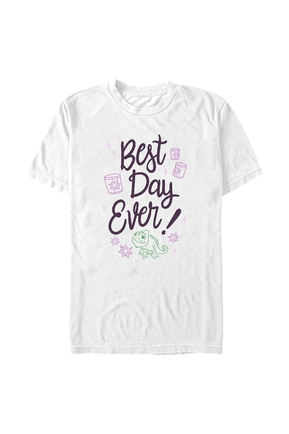 Men's Tangled Best Day Ever Pascal  Graphic Tee White X Large