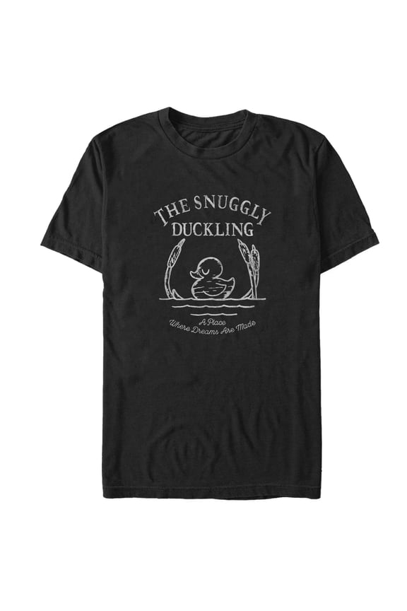 Men's Tangled Snuggly Duckling Motto  Graphic Tee Black 2X Large