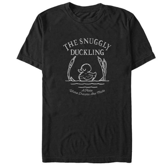 Men's Tangled Snuggly Duckling Motto Graphic Tee Black X Large
