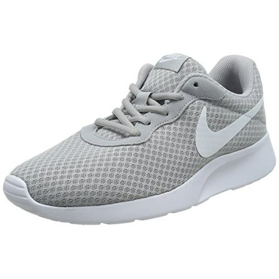 nike mens tanjun running sneaker wolf grey/white 9.5