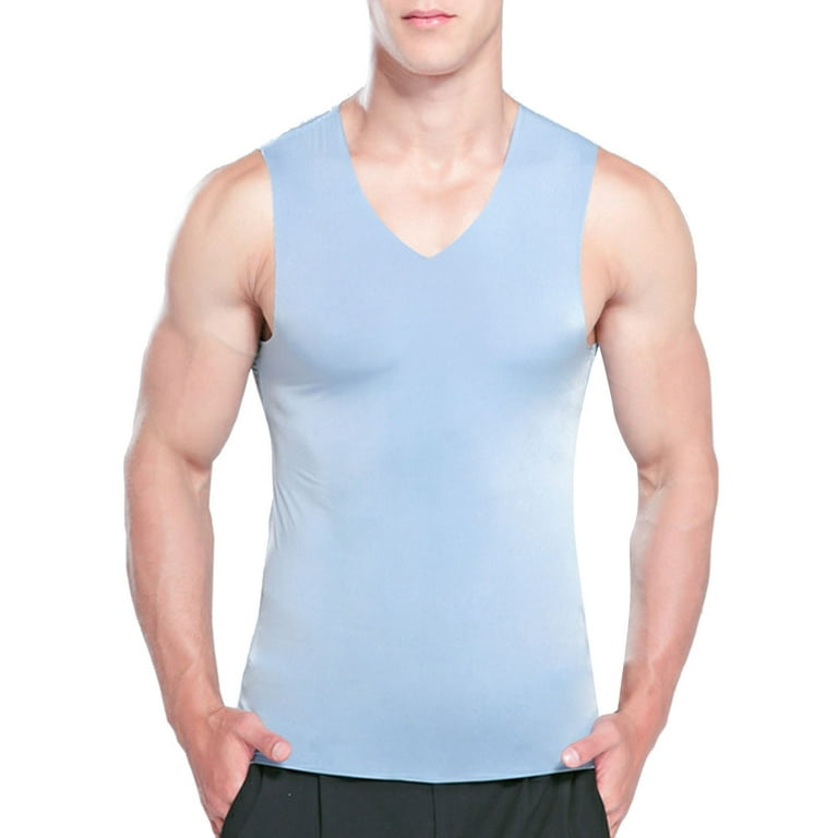 Men's Tank Shirts,Men's Sleeveless Running Tank Top, Performance Muscle  Shirts, Workout Gym Tank Tops(Blue,3XL)