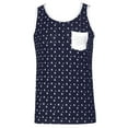 thumbnail image 1 of Men's Tank Top Athletic Fitness Casual AOP Pattern Athletic Sleeveless T-Shirt, Navy, L, 1 of 5