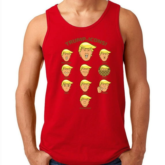 Men's Tank Top Color Red Large