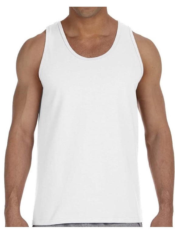 Men's Tank Top Gildan Cotton Sleeveless Sport Shirts - S M L XL 2XL - Tank Top Undershirt Gift for Mens Tshirts Tee