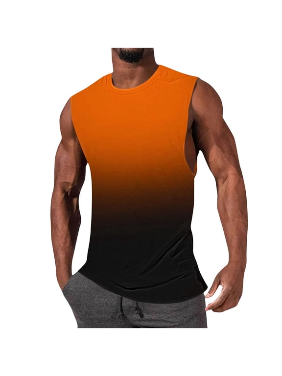 Men's Tank Top Polyester Quick Dry Breathable Muscle Fit Sleeveless Vest Workout Gym Running Bodybuilding Casual Summer Beach Vacations | Zenithor,Multicolor 2XL