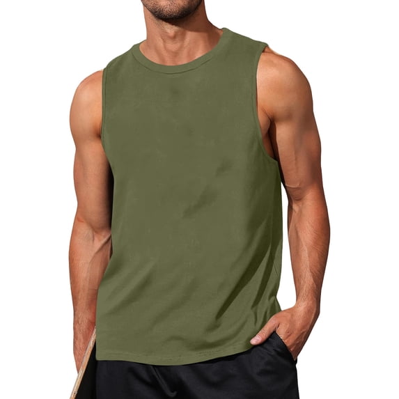 Men's Tank Top Workout Sleeveless Muscle Shirts Lightweight Casual Sleeveless Shirt for Gym Beach, XL