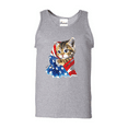 thumbnail image 1 of Men's Tank Top for Men - American Flag Cat, 1 of 5