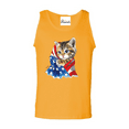 thumbnail image 1 of Men's Tank Top for Men - American Flag Cat, 1 of 5