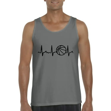 Men's Tank Top for Men - Basketball Heartbeat