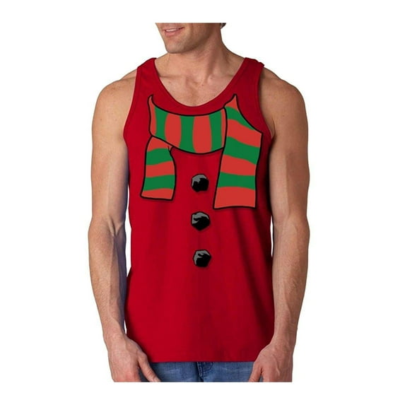 Men's Tank Top for Men - Christmas Snowman Scarf
