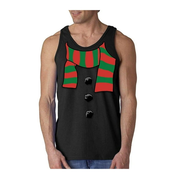 Men's Tank Top for Men - Christmas Snowman Scarf