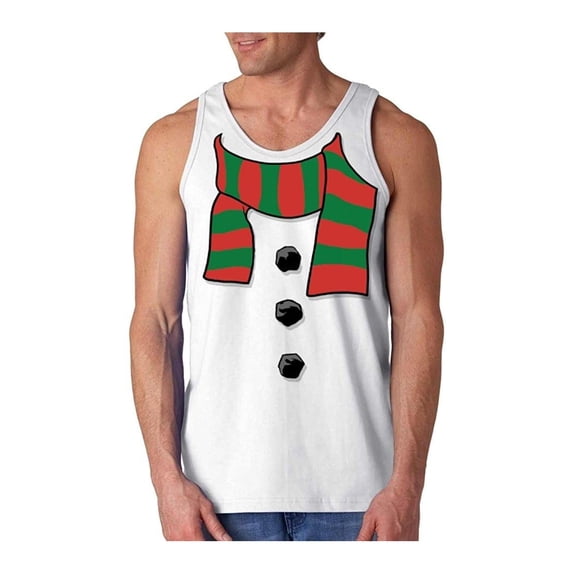 Men's Tank Top for Men - Christmas Snowman Scarf