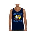 thumbnail image 1 of Men's Tank Top for Men - Jesus Saves Hockey Goalie, 1 of 5