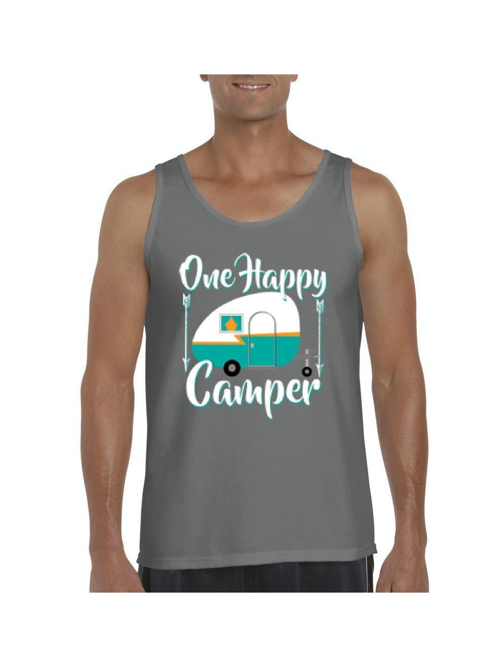 Happy Tank Men's Tank Top for Men - ONE HAPPY CAMPER - Walmart Business Supplies