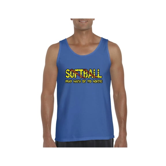 Men's Tank Top for Men - Softball Play Hard or Go Home