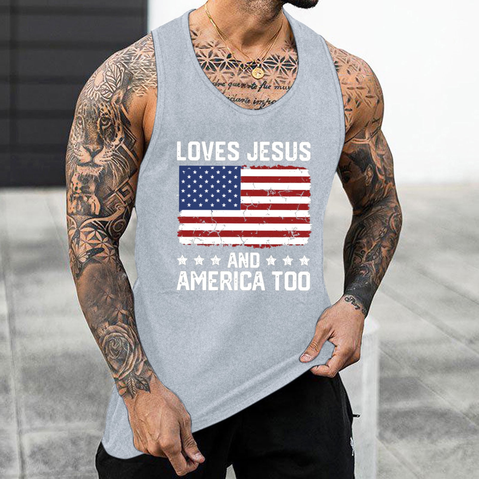 Men's Tank Tops Mens Summer Print Top Vest Sleeveless Top Casual