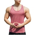 thumbnail image 1 of Men's Tank Tops Qiggri Men's Casual Solid Color Round Neck Pullover Sports Sleeveless Fashion, 1 of 4