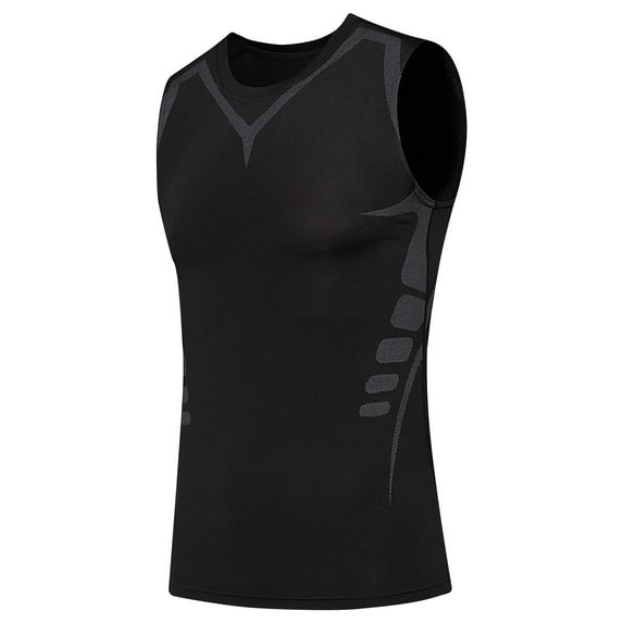 Men's Tank Tops Qiggri Men's Summer Lightweight Breathable Tight-Fitting Solid Color Sport Drying Tank