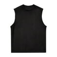 thumbnail image 1 of Men's Tank Tops Qiggri Men's Vintage Solid Color Casual Fitness Sport Permeability Round Neck Tank Top Mens Workout Tank Tops, 1 of 2
