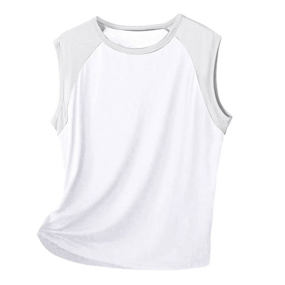 Men's Tank Tops Stylish Summer Sports Sleeveless Vest Round Neck for Active Comfortable Fit for Daily Wear