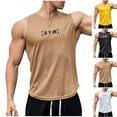 thumbnail image 1 of Men's Tank Tops Summer Casual Sleeveless Fitness And Sports Comfortable Round Neck Tank Athletic Bodybuilding Gym Performance Tee Shirts, 1 of 5