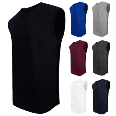 Men's Tank Tops Summer Men's Sleeveless Loose Fit Shirt Basketball Running Fitness Sports Round Neck Tank Top Workout Gym Shirts
