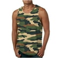 thumbnail image 1 of ZQUUVOU Men's Tank Tops Trendy Casual Sleeveless Camouflage Printed Round Neck Top White, 1 of 4