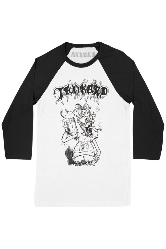 Men's Tankard FreiBier Raglan Baseball Jersey Small Black