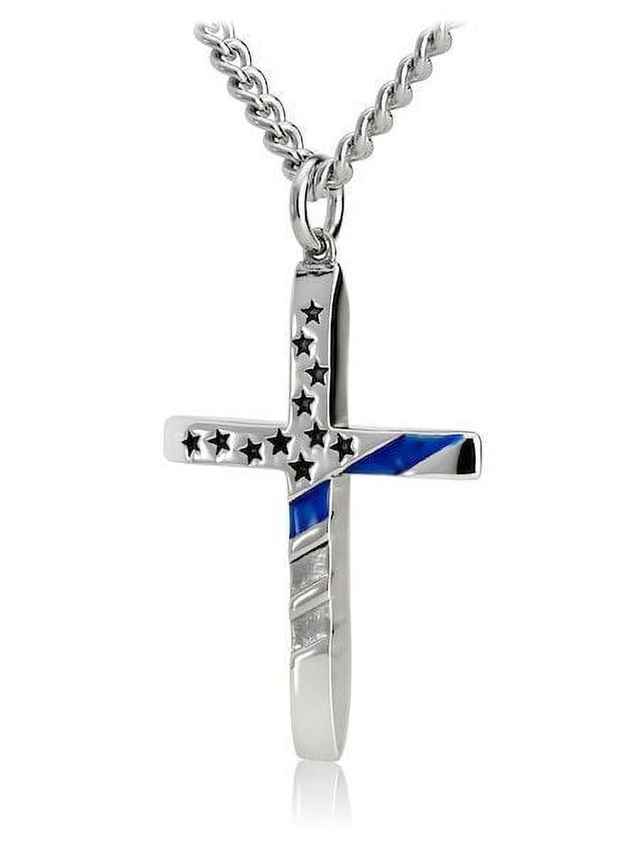 Thin blue line necklace best sale