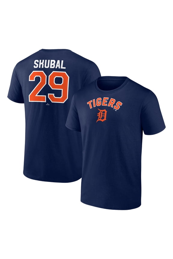 Men's Tarik Skubal Navy Detroit Tigers Winning Streak Name & Number T-Shirt