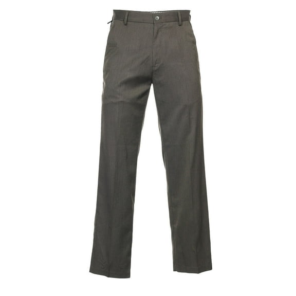 Men's Taupe Heather Flat Front Dress Pants