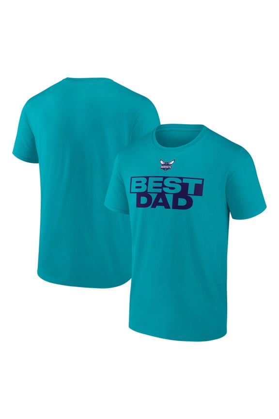 Men's Teal Charlotte Hornets Greatest Dad T-Shirt