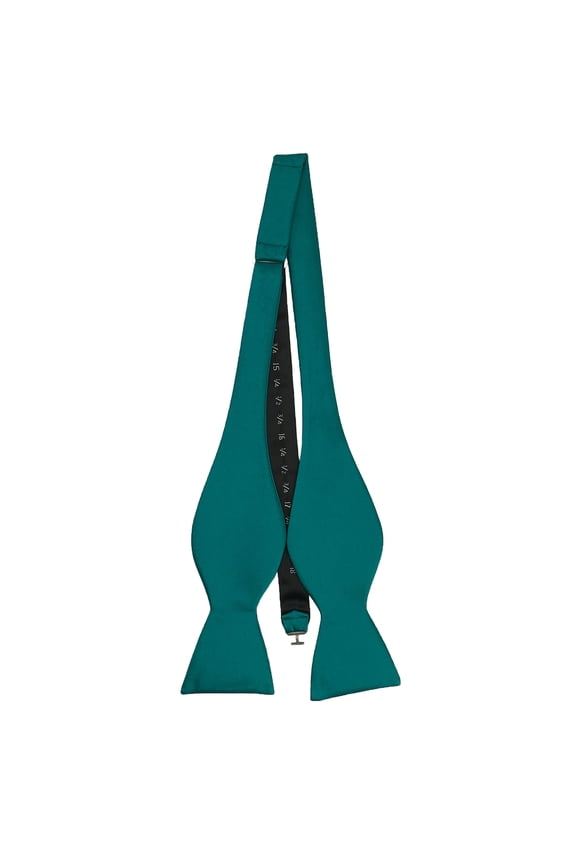 Men’s Teal Formal Satin Self-Tie Bow Tie in a Variety of Colors by Spencer J’s Signature Satin Collection