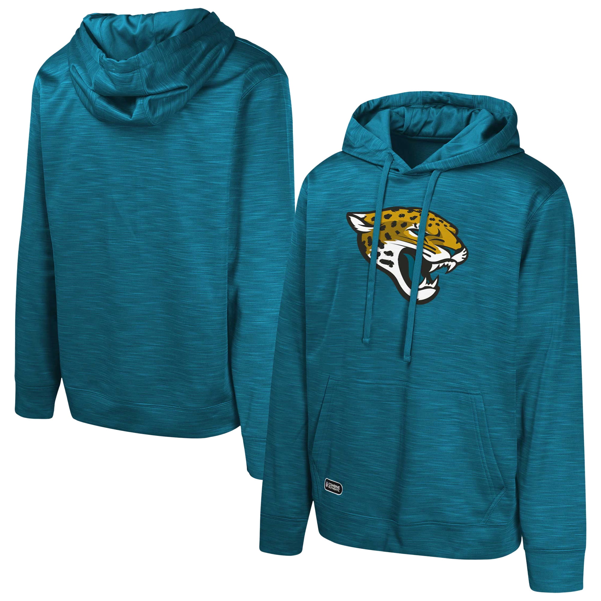 8yards Men’s POLOKIJI Hoodie Men's Teal Jacksonville Jaguars Streak Fleece Pullover Hoodie