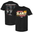 Men's Team Penske Black Ryan Blaney 2025 NASCAR Cup Series Schedule T