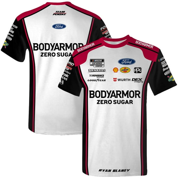 Men's Team Penske  Black Ryan Blaney BodyArmor Uniform T-Shirt